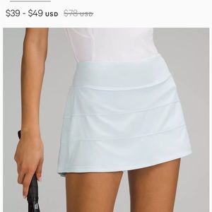Lululemon Pace Rival MR Skirt in White. NWT. Size 4